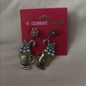 Kohl's Gold and Silver Snowflake Earrings